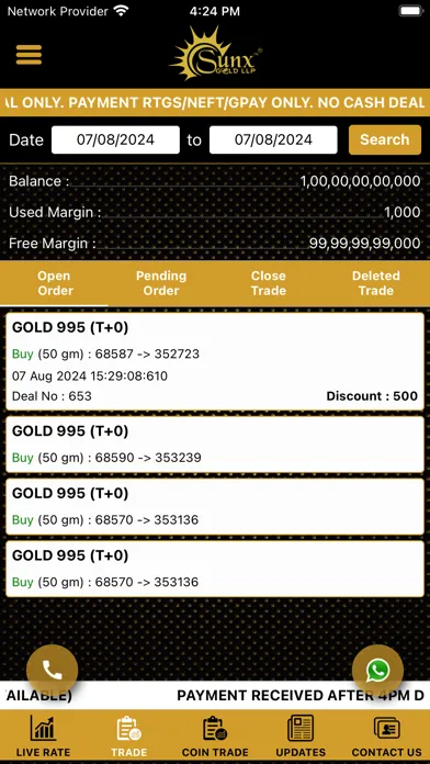 Screenshot di Sunx Gold