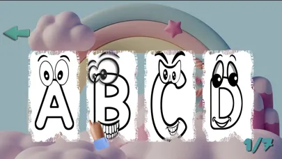 Capturas de tela do Glitter Alphabet Lore