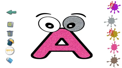 Capturas de tela do Glitter Alphabet Lore