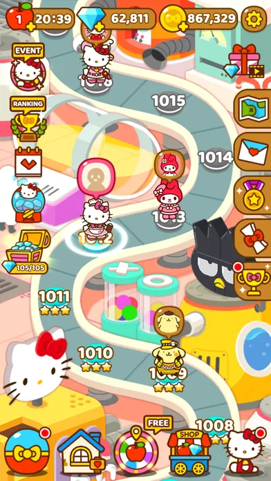 Capturas de tela do Hello Kitty Friends