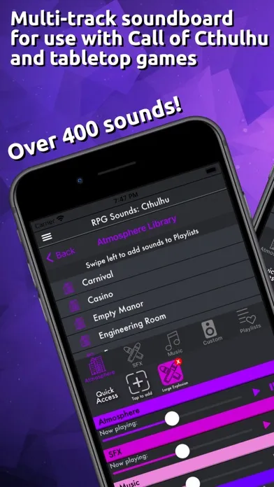 Ảnh chụp màn hình của RPG Sounds: Cthulhu
