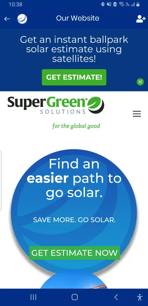 Capturas de tela do SuperGreen Solutions