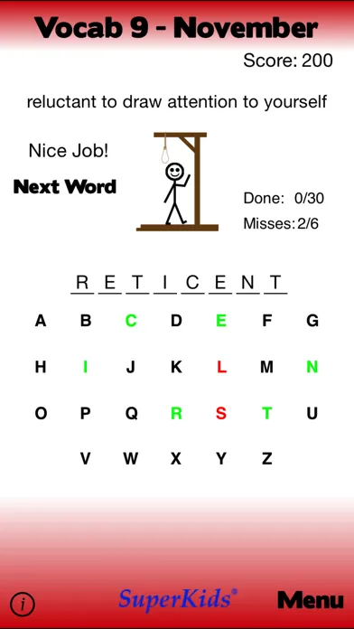 Captures d'écran de 9th Grade Vocabulary