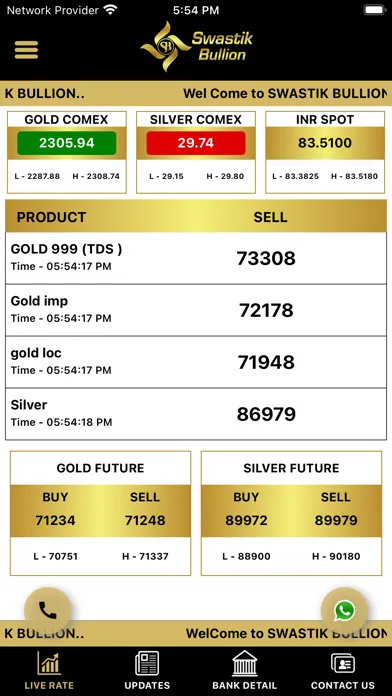 Tangkapan skrin Swastik Bullion