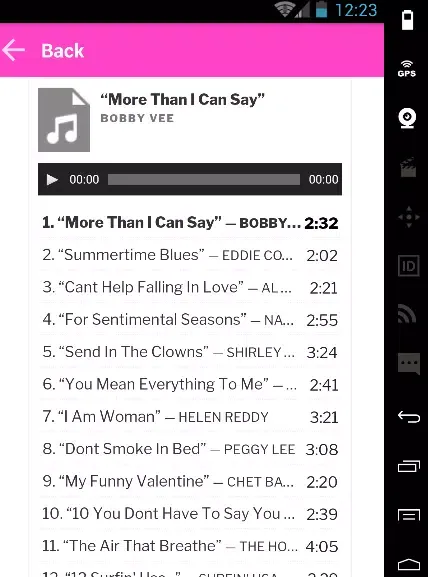 Tangkapan skrin Best Mp3 Sweet Memories