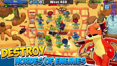 Capturas de tela do Idle Hero TD Tower Defense RPG