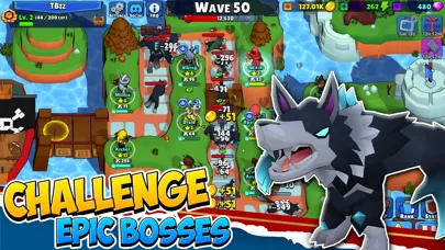 Capturas de tela do Idle Hero TD Tower Defense RPG
