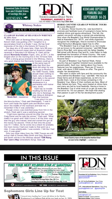 Zrzuty ekranu Thoroughbred Daily News