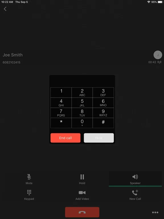 TDS managedIP Hosted Mobile UC iPad Ekran Görüntüleri