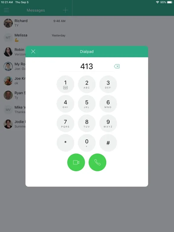 TDS managedIP Hosted Mobile UC iPad Ekran Görüntüleri