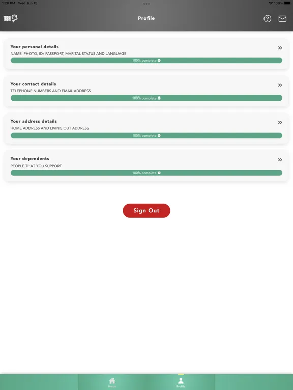 Zrzuty ekranu TEBA Mobile App iPad 