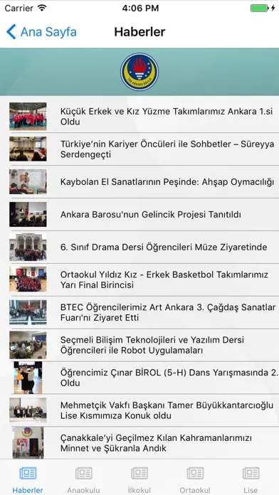 Capturas de tela do TED Ankara Koleji