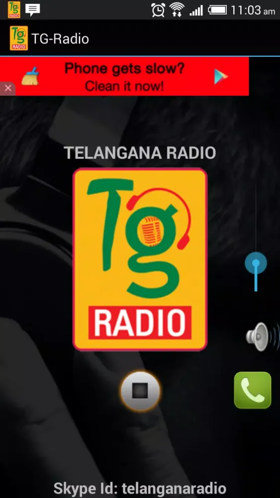 Tangkapan skrin Telangana Radio