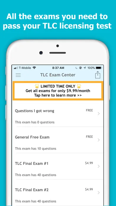 Capturas de pantalla de TLC Exam Center: Prep & Study