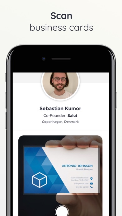 Tangkapan skrin Salut - Business Cards Scanner