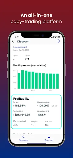 M4Markets Social Trading Screenshots