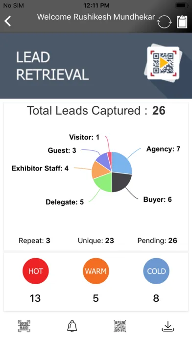Capturas de tela do Lead Retrieval by Tecogis