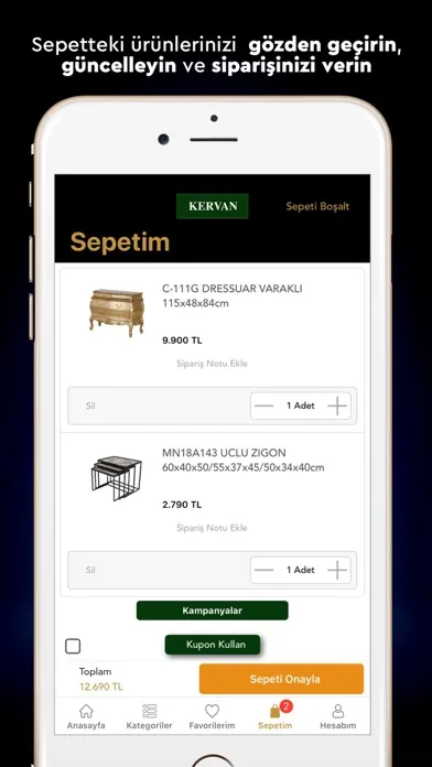 Captures d'écran de Kervan Mobilya