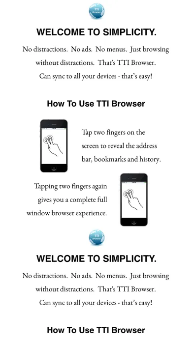 Скриншоты TTI Browser