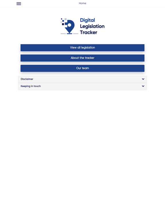 Captures d'écran de TW Digital Legislation Tracker iPad 