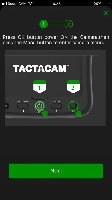 Ảnh chụp màn hình của Tactacam Spotter