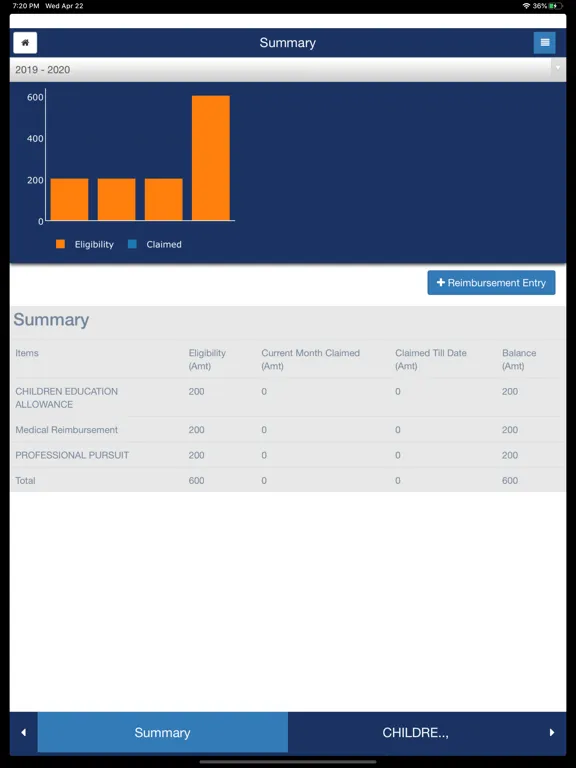 Capturas de tela do TalentHR iPad 