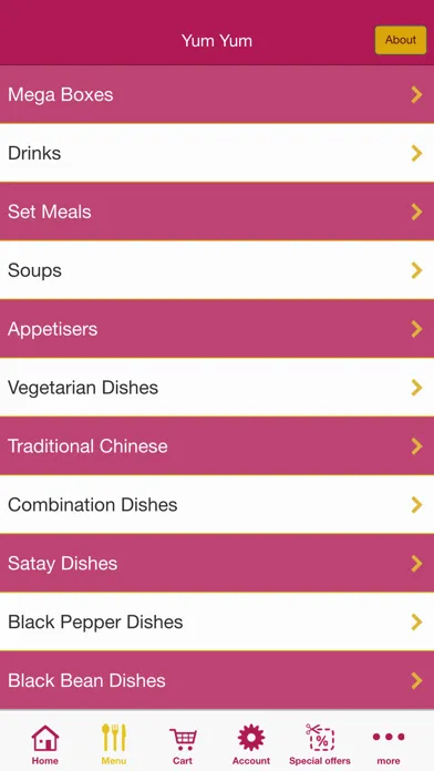 Yum Yum Chinese Portadown سکرین شاٹس