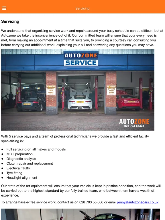 Скриншоты Autozone Cars Coleraine iPad 