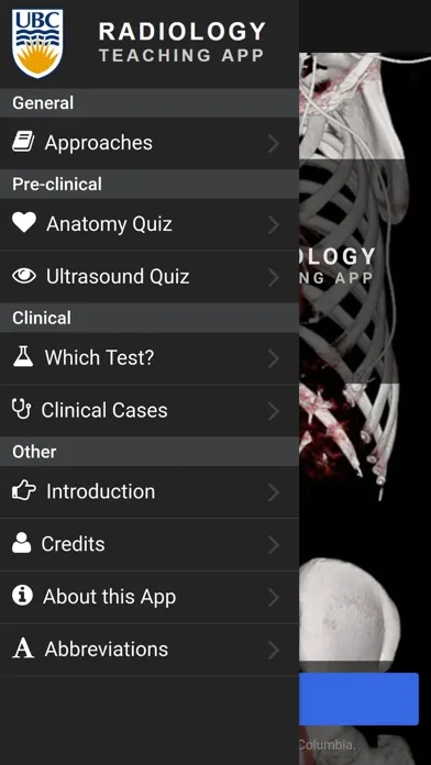 Zrzuty ekranu UBC Radiology