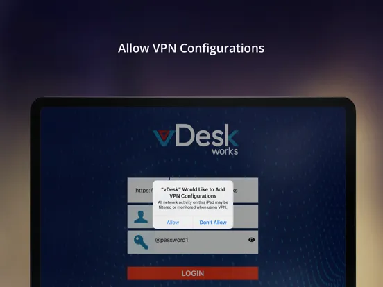Capturas de pantalla de vDesk iPad 