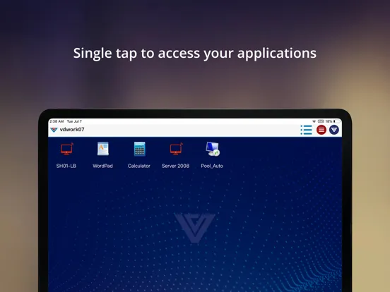 Capturas de pantalla de vDesk iPad 