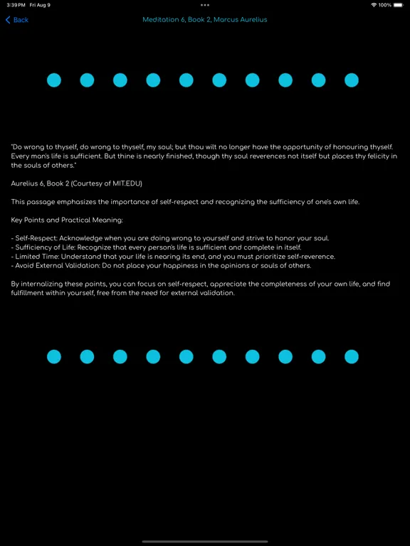 Capturas de tela do Kouros: Philosophy Daily iPad 