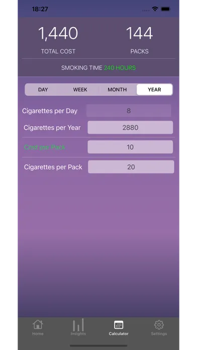 Captures d'écran de Cigs Counter - Track Smoking