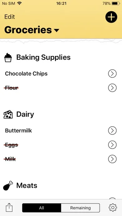 Grocery & Shopping List سکرین شاٹس