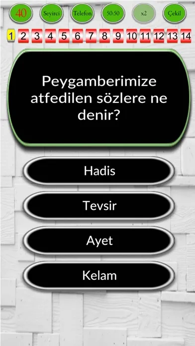 Ảnh chụp màn hình của Yeni Dini Bilgi Yarışması