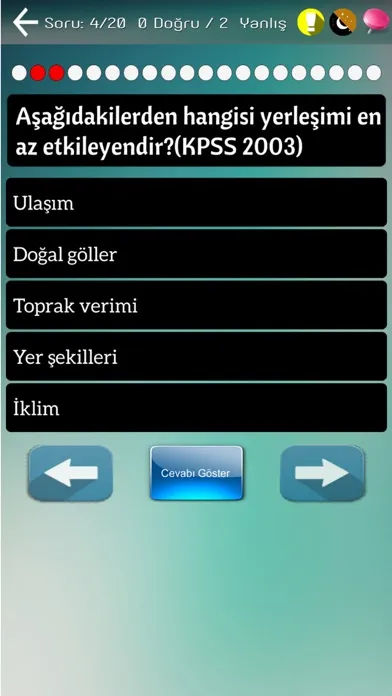 Capturas de pantalla de Coğrafya Çıkmış Soruları