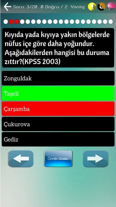 Capturas de pantalla de Coğrafya Çıkmış Soruları