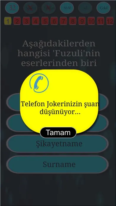 Yks Bilgi Yarışması スクリーンショット
