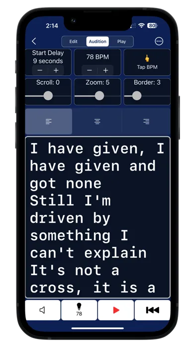Capturas de tela do GigBag Song Setlist Manager