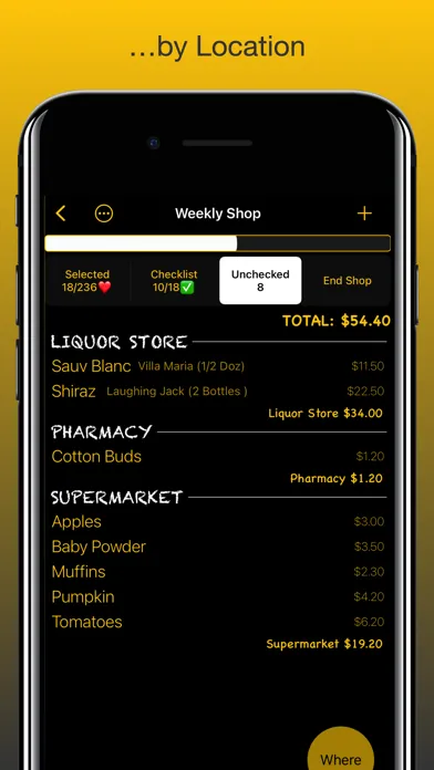 Capturas de tela do Shop3D Grocery Checklist