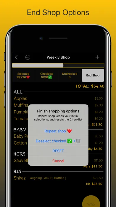 Capturas de tela do Shop3D Grocery Checklist
