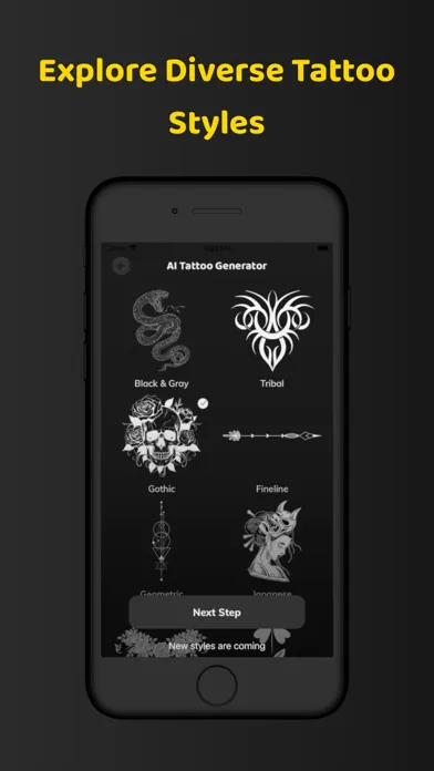 Ảnh chụp màn hình của AI Tattoo Studio - InkCraft