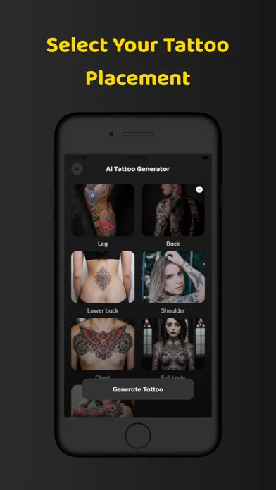 Ảnh chụp màn hình của AI Tattoo Studio - InkCraft