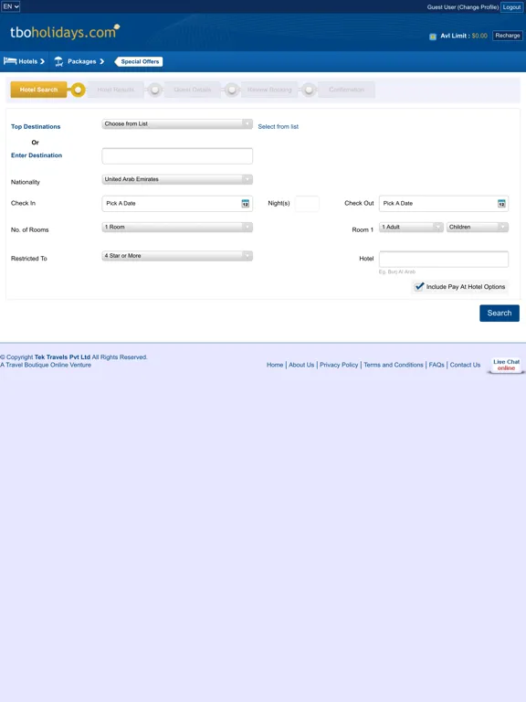 TBO Holidays iPad 应用截图