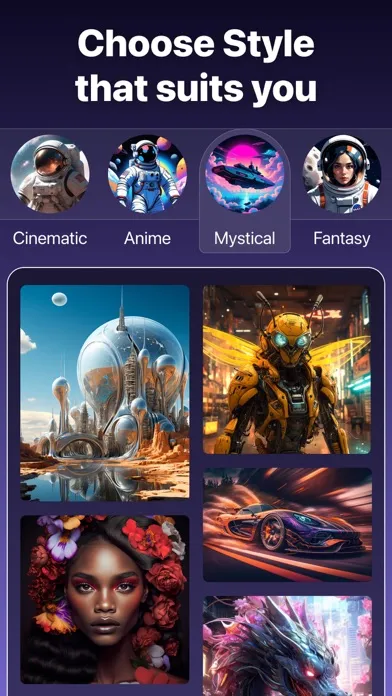 Captures d'écran de AI Video & Movie Art Generator
