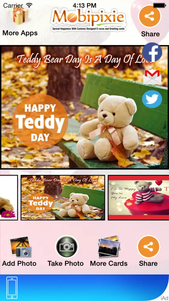 Capturas de pantalla de Teddy bear eCards & greetings