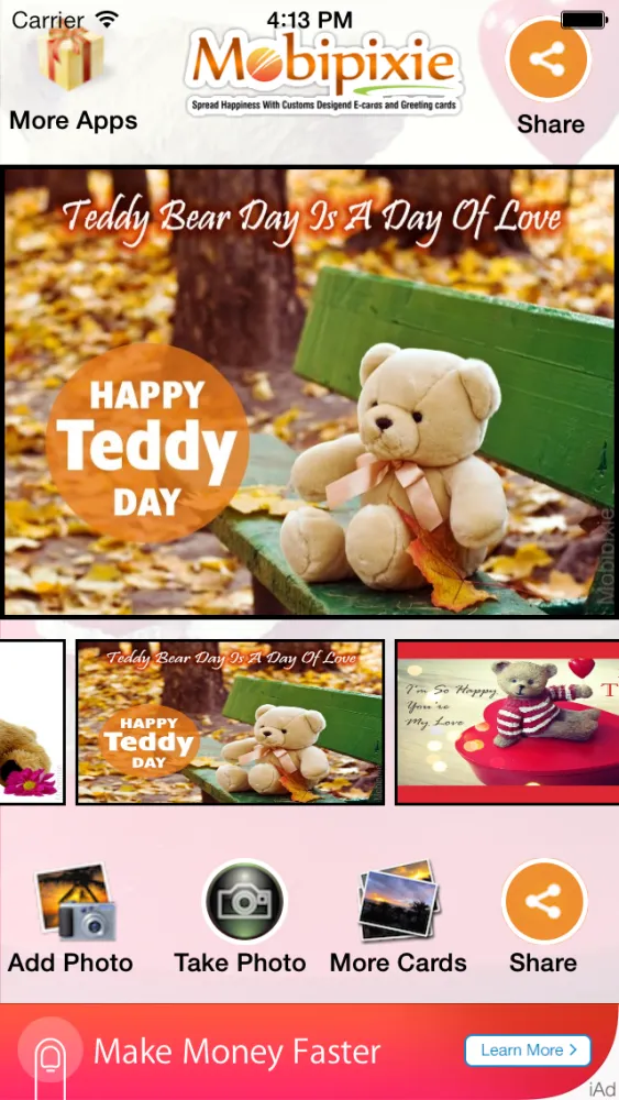 Capturas de pantalla de Teddy bear eCards & greetings