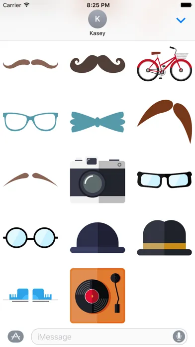 ภาพหน้าจอของ Hipster Stickers Pack
