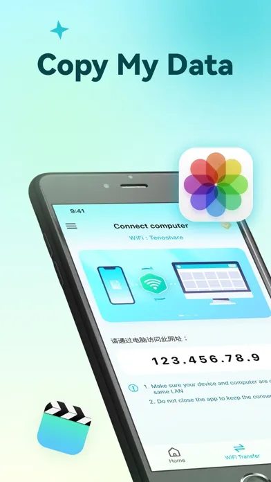 Tangkapan layar iCareFone:Phone Transfer&Clean