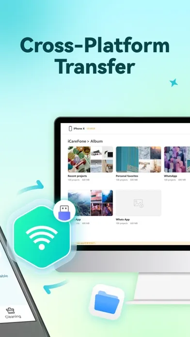 Tangkapan layar iCareFone:Phone Transfer&Clean